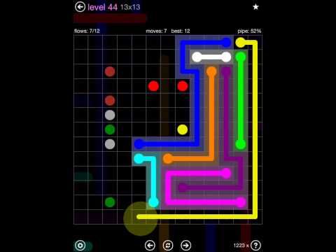 Video guide by iOS-Help: Flow Free 13x13 level 44 #flowfree