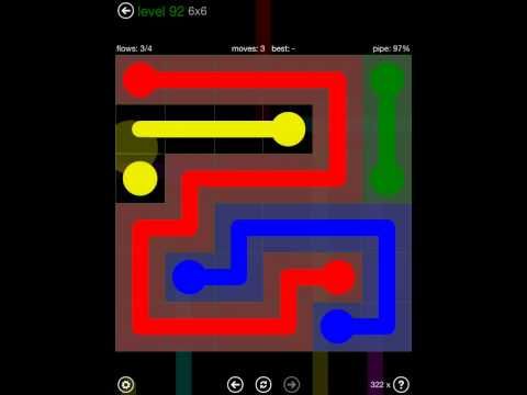 Video guide by iOS-Help: Flow Free 6x6 level 92 #flowfree