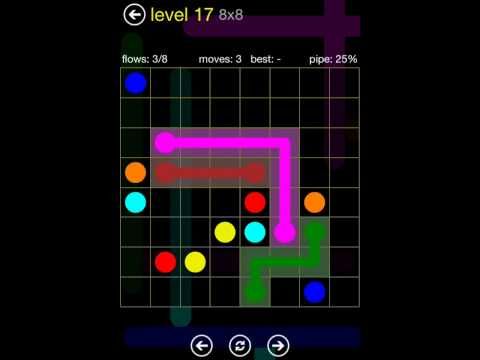 Video guide by : Flow Free 8x8 level 17 #flowfree