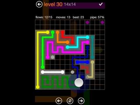 Video guide by TAL12343: Flow Free 14x14 level 30 #flowfree