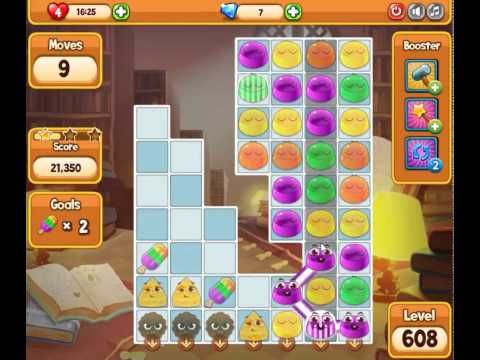 Video guide by skillgaming: Pudding Pop Mobile Level 608 #puddingpopmobile