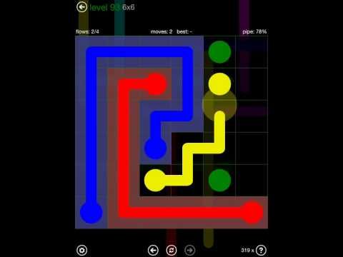 Video guide by iOS-Help: Flow Free 6x6 level 93 #flowfree