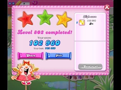 Video guide by Jin Luo: Candy Crush Level 802 #candycrush