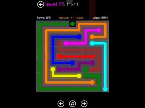 Video guide by : Flow Free 11x11 level 25 #flowfree
