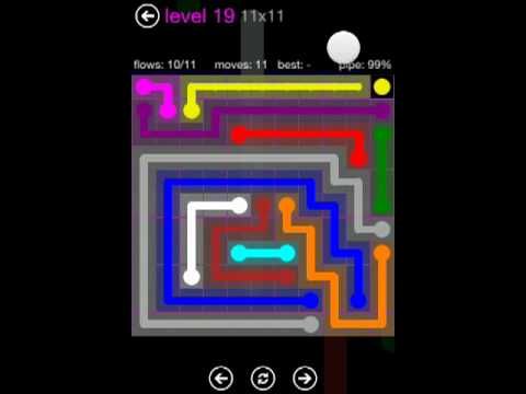 Video guide by : Flow Free 11x11 level 19 #flowfree