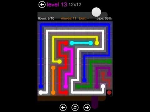 Video guide by : Flow Free 12x12 level 13 #flowfree