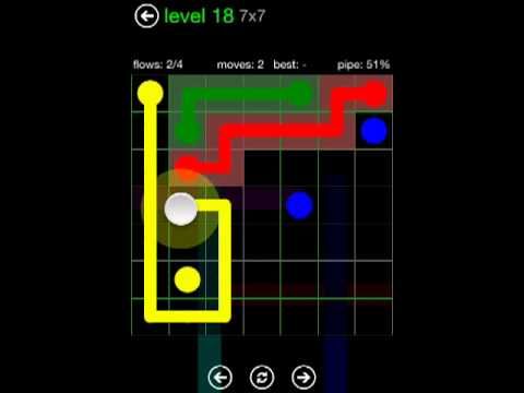 Video guide by : Flow Free 7x7 level 18 #flowfree