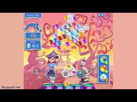 Video guide by TechcowDotCom: Bubble Witch Saga 2 Level 519 #bubblewitchsaga