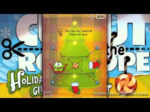 Video guide by MahaloVideoGames: Cut the Rope: Holiday Gift level 1-8 #cuttherope