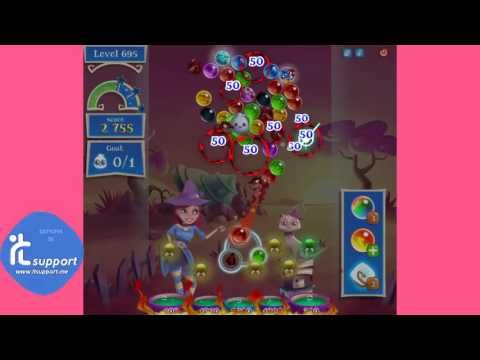 Video guide by TechcowDotCom: Bubble Witch Saga 2 Level 695 #bubblewitchsaga