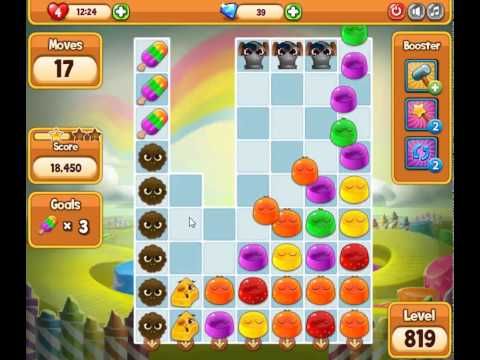 Video guide by skillgaming: Pudding Pop Mobile Level 819 #puddingpopmobile