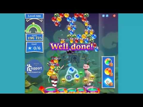 Video guide by TechcowDotCom: Bubble Witch Saga 2 Level 886 #bubblewitchsaga
