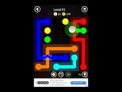 Video guide by Puzzlegamesolver: Flow Line Level 51-60 #flowline