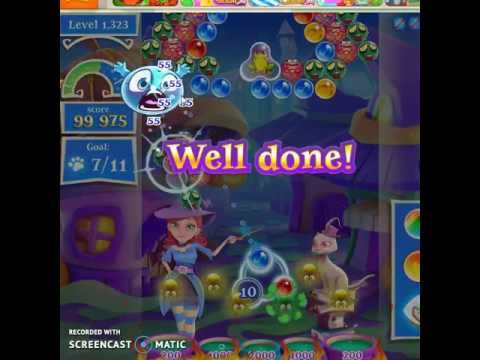 Video guide by KD M: Bubble Witch Saga 2 Level 1323 #bubblewitchsaga