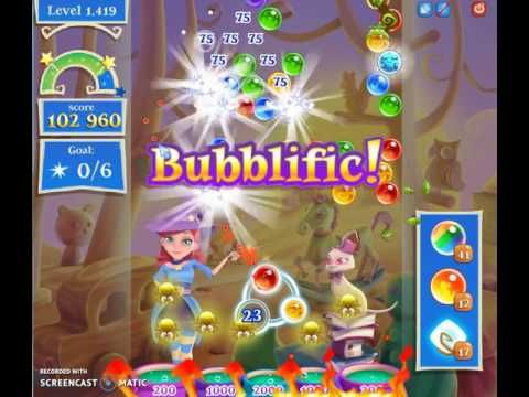 Video guide by Happy Hopping: Bubble Witch Saga 2 Level 1419 #bubblewitchsaga