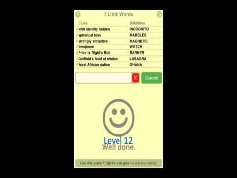 Video guide by turquoise20: 7 Little Words levels 1-30 #7littlewords