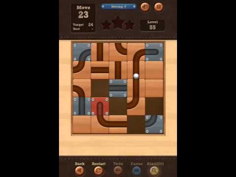 Video guide by iplaygames: Roll the Ball: slide puzzle  - Level 55 #rolltheball