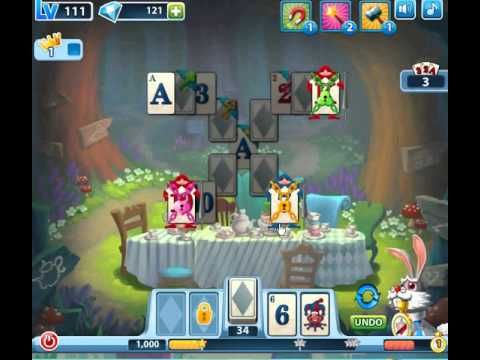 Video guide by Jiri Bubble Games: Solitaire in Wonderland Level 111 #solitaireinwonderland