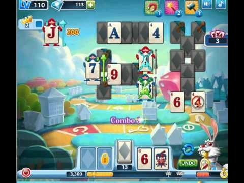Video guide by Jiri Bubble Games: Solitaire in Wonderland Level 110 #solitaireinwonderland