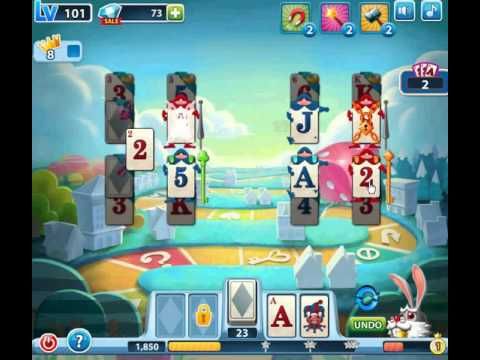 Video guide by Jiri Bubble Games: Solitaire in Wonderland Level 101 #solitaireinwonderland