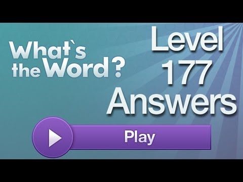 Video guide by AppAnswers: What's the word? level 177 #whatstheword