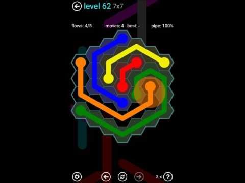 Video guide by Play4Fun: Flow Free: Hexes Level 62 #flowfreehexes