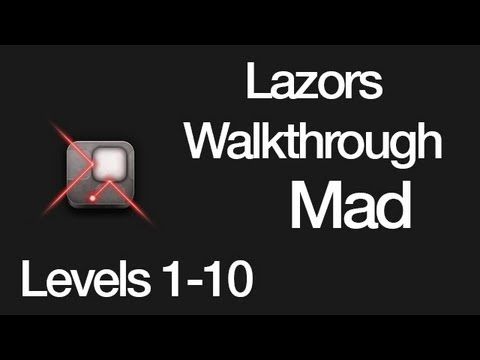 Video guide by : Lazors Mad Levels 1-10 #lazors