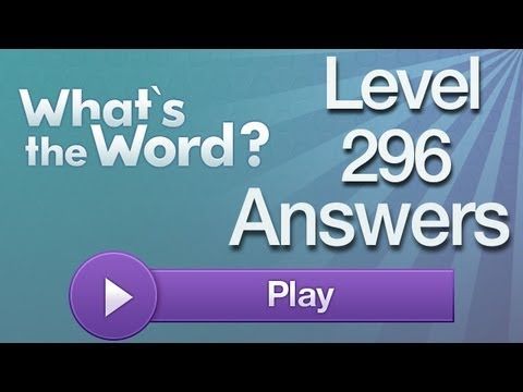 Video guide by AppAnswers: What's the word? level 296 #whatstheword