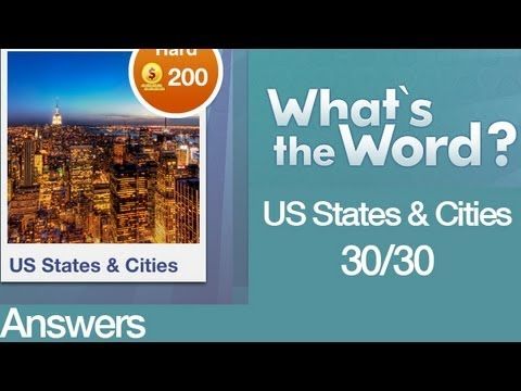 Video guide by : What's the word? US and Cities All Levels #whatstheword