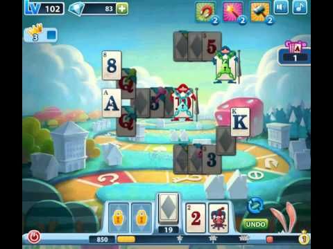 Video guide by Jiri Bubble Games: Solitaire in Wonderland Level 102 #solitaireinwonderland