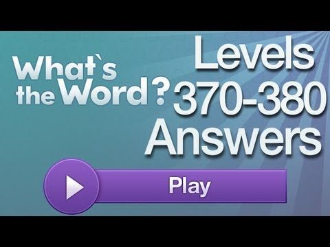 Video guide by AppAnswers: What's the word? level 370-380 #whatstheword