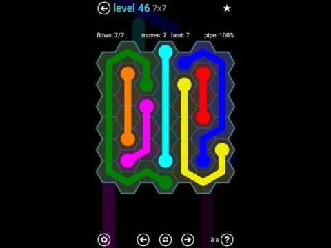 Video guide by Play4Fun: Flow Free: Hexes Level 46 #flowfreehexes