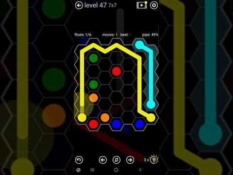 Video guide by This That and Those Things: Flow Free: Hexes  - Level 47 #flowfreehexes