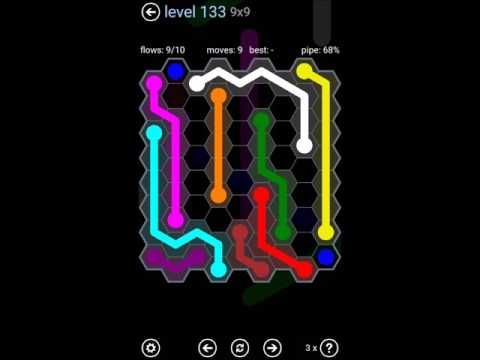 Video guide by Play4Fun: Flow Free: Hexes  - Level 133 #flowfreehexes