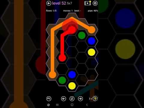 Video guide by This That and Those Things: Flow Free: Hexes  - Level 52 #flowfreehexes