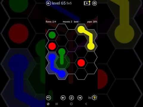 Video guide by This That and Those Things: Flow Free: Hexes  - Level 65 #flowfreehexes