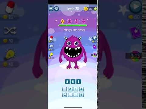 Video guide by RebelYelliex: Word Monster Level 20 #wordmonster