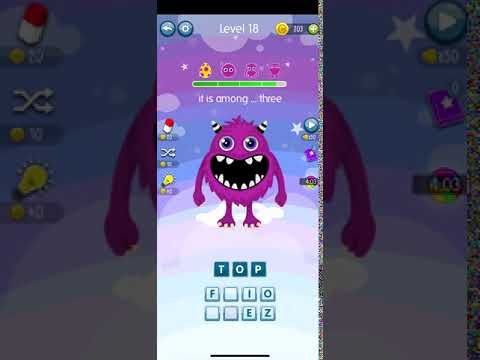 Video guide by RebelYelliex: Word Monster Level 18 #wordmonster