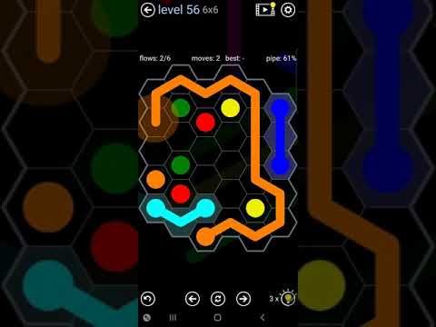 Video guide by This That and Those Things: Flow Free: Hexes  - Level 56 #flowfreehexes