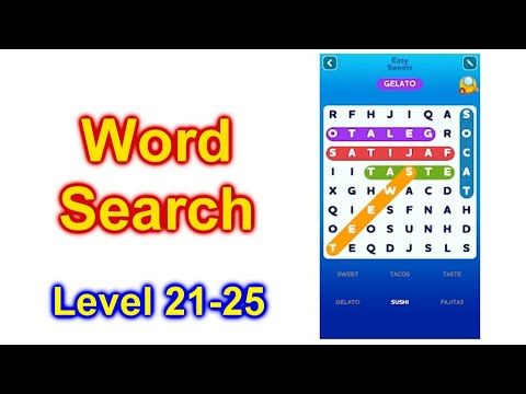 Video guide by bwcpublishing: ''Word Search'' Level 21-25 #wordsearch