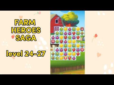 Video guide by Tasya Hassim: Farm Heroes Saga Level 24-27 #farmheroessaga