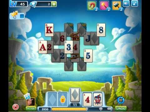 Video guide by skillgaming: Solitaire Level 45 #solitaire