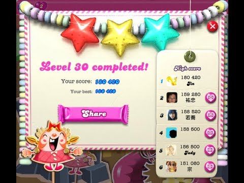 Video guide by Jin Luo: Candy Crush Level 30 #candycrush