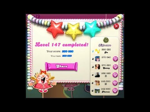Video guide by Jin Luo: Candy Crush Level 147 #candycrush