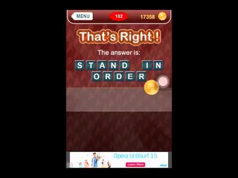 Video guide by Puzzlegamesolver: What's that Phrase? Levels 101-106 #whatsthatphrase