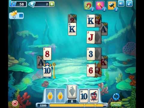 Video guide by skillgaming: Solitaire Level 58 #solitaire