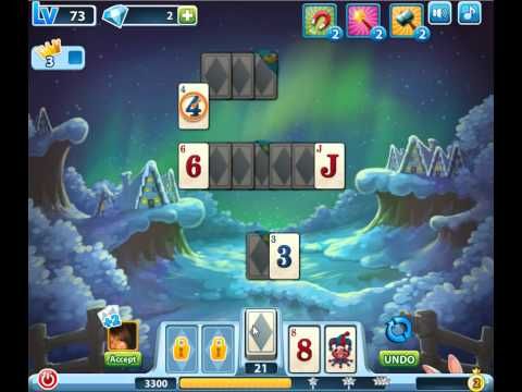 Video guide by skillgaming: Solitaire Level 73 #solitaire