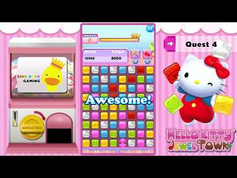 Video guide by King Duck Gaming: Hello Kitty Jewel Town! Level 4 #hellokittyjewel