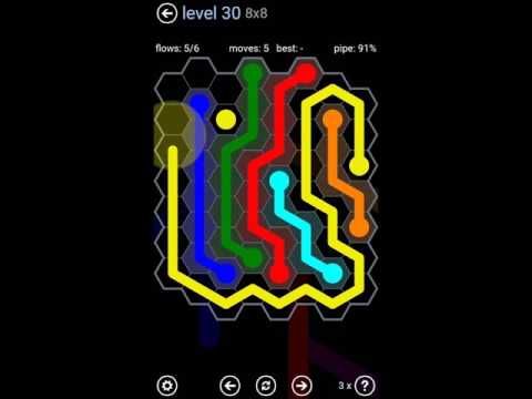 Video guide by Play4Fun: Flow Free: Hexes  - Level 30 #flowfreehexes