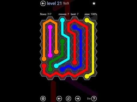 Video guide by Play4Fun: Flow Free: Hexes  - Level 21 #flowfreehexes